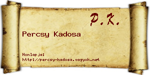 Percsy Kadosa névjegykártya